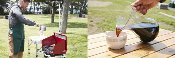 写真:キャンプで淹れるコーヒー