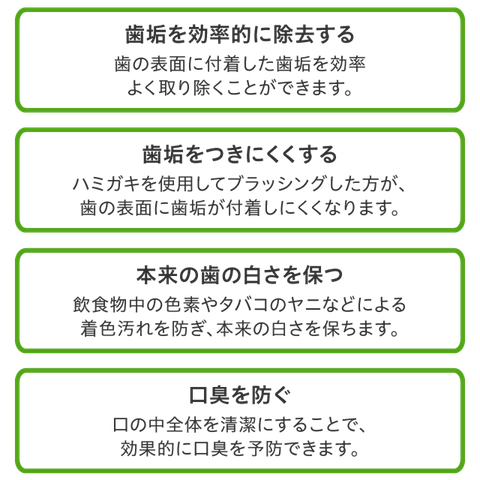 ハミガキの基本的な「機能」